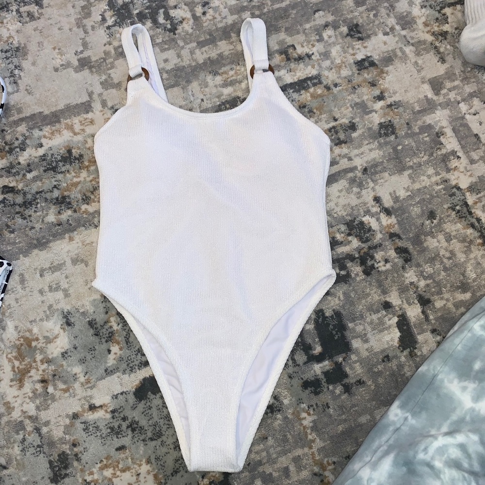 White one piece swimsuit
